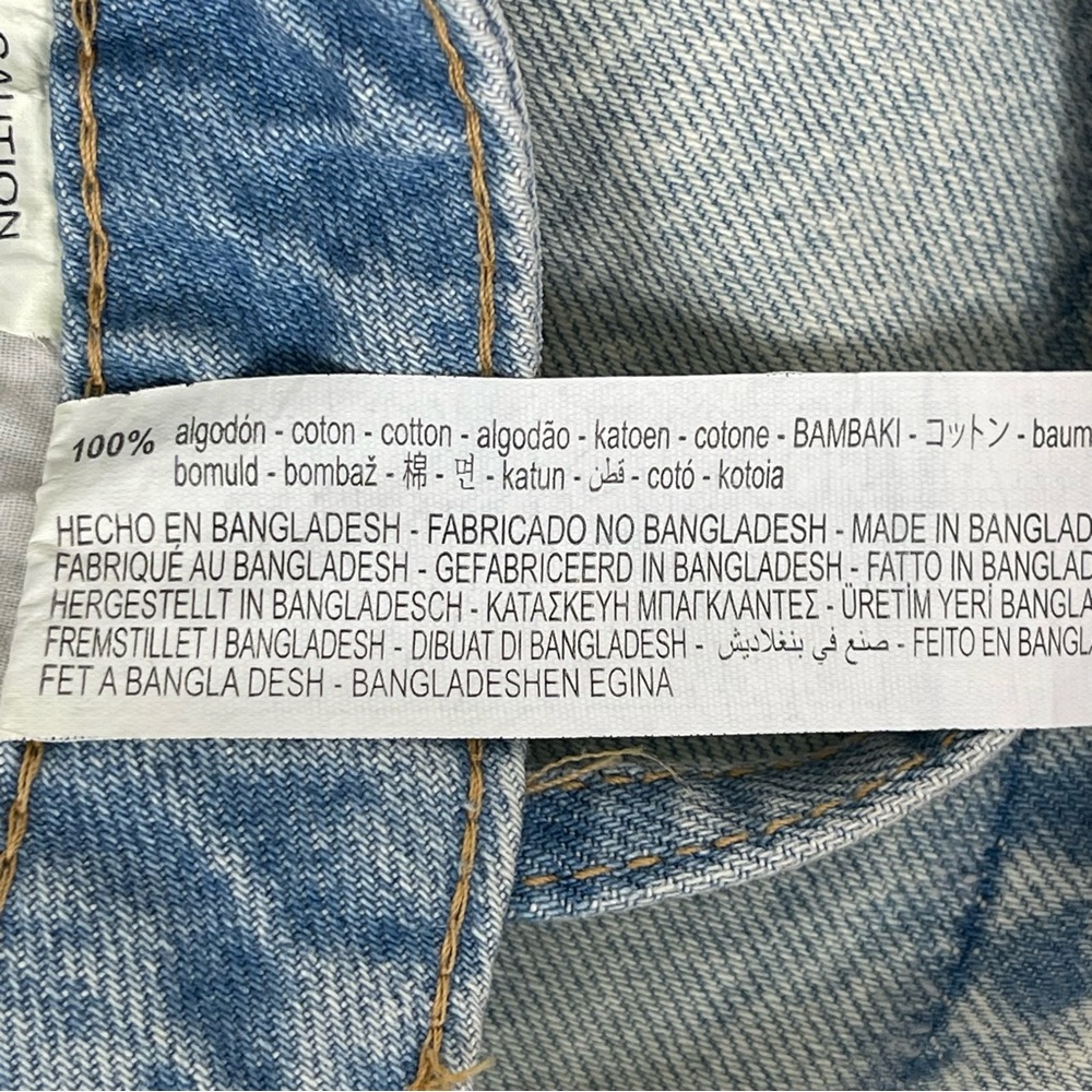 Zara Denim Shirt Crop Top Women’s Size Medium NEW with Tags - Picture 7 of 8